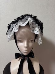 懐古Angelic Prettyハートレースのハーフボンネット風カチューシャ