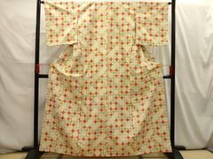 平和屋着物▽天山紬　単衣　草花文　反端付き　正絹　逸品　AABG7656ck 平和屋着物▽上質な紬 単衣 格子 正絹 逸品 AABG7771jh 【公式通販】