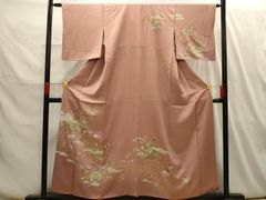 平和屋着物＊夏物 小紋 反物 着尺 絽 舞花文 洗える着物 未使用