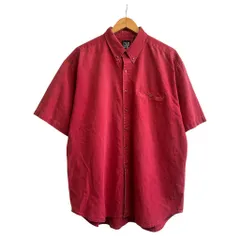 90s~ old GAP 半袖シャツ ボタンダウンシャツ   リネンコットン 赤 red SIZE XL NO.T458