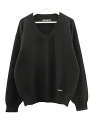 ワコマリア WACKO MARIA Vネック セーター ニット L ブラック 黒 V NECK SWEATER トップス 2025AW