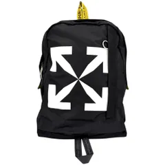 【在庫一掃】 オフホワイト リュック メンズ アローイージー バックパック OFF-WHITE OMNB019E20FAB001 ナイロン ブラック 黒 ホワイト 白 シルバー金具 美品【中古品】のサムネイル