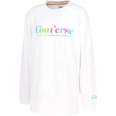 コンバース CONVERSE  Jr.プリントロングスリーブ バスケットボール Ｔシャツ 半袖ＴシャツＪＲ （cb452361l-1100）、ホワイト
