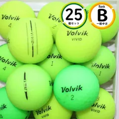 コスパ重視 VOLVIK 混合 25球 Bランク 安定した使いやすさ ロストボール 送料無料 25個 マットカラー グリーン 中古のサムネイル