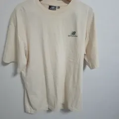 New Balance バックロゴ筆記体 半袖Tシャツ ベージュ (105/XL)
