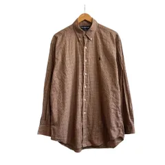 Ralph LAUREN ラルフローレン BLAKE ボタンダウンシャツ 茶色チェック柄シャツ SIZE L NO.T463