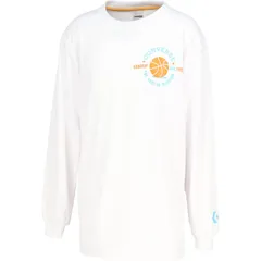 コンバース CONVERSE  Jr.プリントロングスリーブ バスケットボール Ｔシャツ 半袖ＴシャツＪＲ （cb452360l-1100）、ホワイト