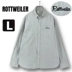 ロットワイラー ROTTWEILER★オックスフォード/ボタンダウンシャツ★筆記体ロゴ刺繍★RTW15A-2010★グレー★メンズL    #2605M024のサムネイル