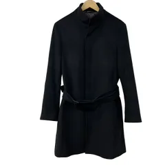COMME CA MEN(コムサメン) コート サイズL レディース美品  - 黒 長袖/冬