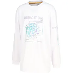 コンバース CONVERSE  Jr.プリントロングスリーブ バスケットボール Ｔシャツ 半袖ＴシャツＪＲ （cb452355l-1100）、ホワイト