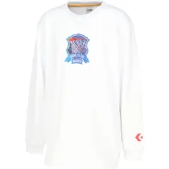 コンバース CONVERSE  Jr.プリントロングスリーブ バスケットボール Ｔシャツ 半袖ＴシャツＪＲ （cb452357l-1100）、ホワイト