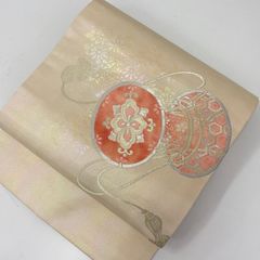 名古屋帯 唐織 蝶に草花 九寸 正絹 MA-6984 - メルカリ