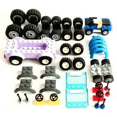レゴ 正規品 中古 タイヤ(車7台分)・車部品 レゴブロック【管理番号：3756】のサムネイル