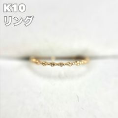 極美品】K18 フリーリング 18金 ミラーボール カットリング 6号
