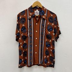 CALEE スパイラル柄 レーヨン ボックス ワイド アロハ シャツ XL