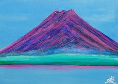 空飛ぶ画家糸川裕志の富士山曼荼羅図、サムホール、真作 - メルカリ