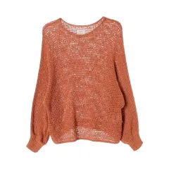 ビラボン (WOMEN - M) コットン アーク クロシェ ニット トップスのサムネイル