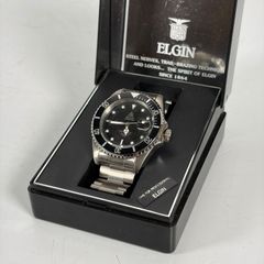 激レア希少! ELGIN 200m オートマチック自動巻 ATメンズ腕時計 ELGIN AUTOMATIC DEEPSEA 自動巻き時計 - メルカリ