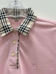 BURBERRYフリル付きポロシャツ Mサイズ ローズカラー♡ - メルカリ