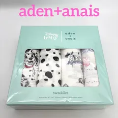 【Disney Baby】aden + anais ディズニー スワドル 4枚セット『101匹わんちゃん』/ 100%コットンモスリン (120cm x 120cm) ［用途］スワドル おくるみ ガーゼタオル 授乳ケープ ガーゼケット エイデンアンドアネイ