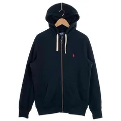 90's Polo By Ralph Lauren ポロ バイ ラルフローレン フード裏サーマル ジップアップパーカー フーディー ブラック Size M