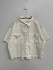 BONLECILL ボンルシール シャツ/ブラウス F ホワイト サテン 無地 ショート丈 半袖 レギュラーカラーのサムネイル