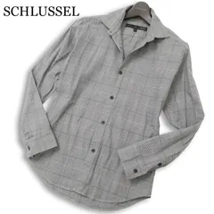 SCHLUSSEL シュリセル 通年★ 長袖 チェック スリム シャツ 日本製 Sz.2 メンズのサムネイル