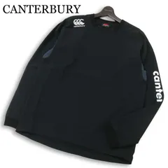【美品】CANTERBURY カンタベリー ラグビー 通年★ ジャージ プラクティス 長袖 Tシャツ 大きいサイズ Sz.XL メンズ 黒のサムネイル