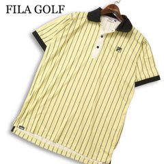 FILA GOLF ストライプポロシャツ Lサイズ - メルカリ