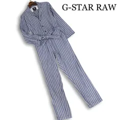 G-STAR RAW ジースター ロウ 【DELINE JUMPSUIT WMN】 ストライプ ジャンプスーツ オールインワン つなぎ Sz.S レディースのサムネイル