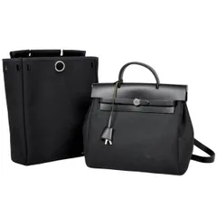 エルメス HERMES エールバッグ アド PM 2WAY ハンドバッグ リュック トワルオフィシエ ブラック □F レディース 【中古】のサムネイル