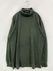 Polo by Ralph Lauren ポロバイラルフローレン Tシャツ/カットソー L カーキ タートルネック/ハイネック 長袖 ミドル丈 無地 ワンポイント ブランドロゴ