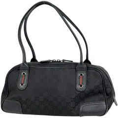 グッチ GUCCI GG柄 ショルダーバッグ シェリーライン ウェブ ナイロン ブラック 293594 レディース 【中古】