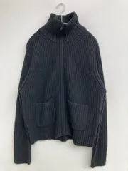 UNIQLO U ユニクロユー ニット/セーター XL ブラック ウール・ニット ナイロン 無地 ショート丈 長袖 ミドル丈 タートルネック/ハイネック