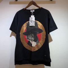 vivienne Westwood モノグラム スカーフ柄 Tシャツ 黒 オーブ - メルカリ
