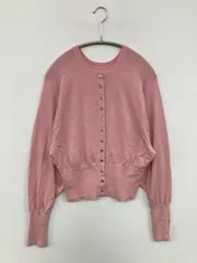 green label relaxing グリーンレーベルリラクシング カーディガン/ボレロ ピンク ウール・ニット ナイロン 無地 ショート丈 長袖