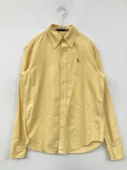 Ralph Lauren ラルフローレン シャツ/ブラウス イエロー 無地 ワンポイント ブランドロゴ ミドル丈 長袖 ボタンダウン