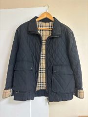 美品】BURBERRY ロンドン ダウンジャケット ノバチェック ブラック38