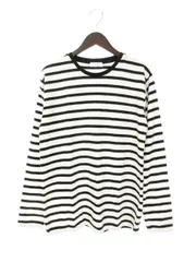 A-Clothing カットソー ニット ボーダー 長袖 L 白 ホワイト /ah