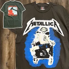 バンド Tシャツ メタリカ METALLICA キルエムオール Kill 'Em All  電気椅子 Ride the Lightning シングルステッチ スカル ロック 音楽 ミュージック 黒 USA製  Lサイズ  古着 ビンテージ used  p10/のサムネイル
