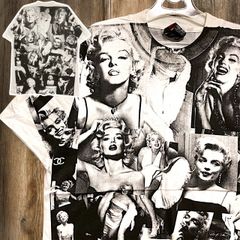 アート絵画マリリンモンローノースリーブTシャツ古着タンクトップ00s アート絵画マリリンモンローノースリーブTシャツ古着タンクトップ00s
