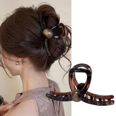 在庫処分 バレッタ 髪留め 髪留め 大人 大人 hair おしゃれ おしゃれ 髪飾り ヘアクリップ clip ヘアクリップ クリップ 強力 毛量多い軽い 上品 大きめ 大きめ バンスクリップ お洒落 茶色 ヘアアクセサリー 11cm しっかりとまる Natun