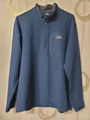 THE NORTH FACE ザノースフェイス ブルー ジップアップ 長袖 Tシャツ 100