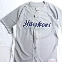 MLBニューヨーク ヤンキース ジーター ゲームシャツ 応援ユニフォーム グレー Lサイズ ビンテージのサムネイル