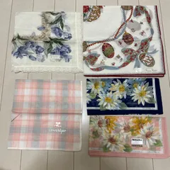 ニナリッチ renoma クレージュ ハンカチ5枚セット 花柄 チェック