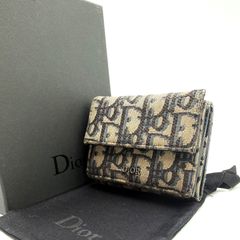 DIOR ディオール オブリーク トロッター 折り財布 ジャガード