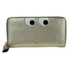 Anya Hindmarch(アニヤハインドマーチ) 長財布美品  アイズ ゴールド レザーのサムネイル