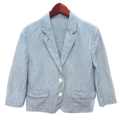 マーガレットハウエル MARGARET HOWELL コットン リネン シャンブレー ジャケット ライトブルー 1 578-6120009のサムネイル
