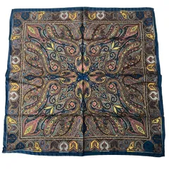 ETRO(エトロ) ハンカチ美品  - イエロー×ピンク ペイズリー柄 シルクのサムネイル