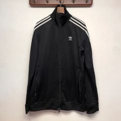 Y2K アディダス ラメプリント トラックジャケット バックロゴ ブラック